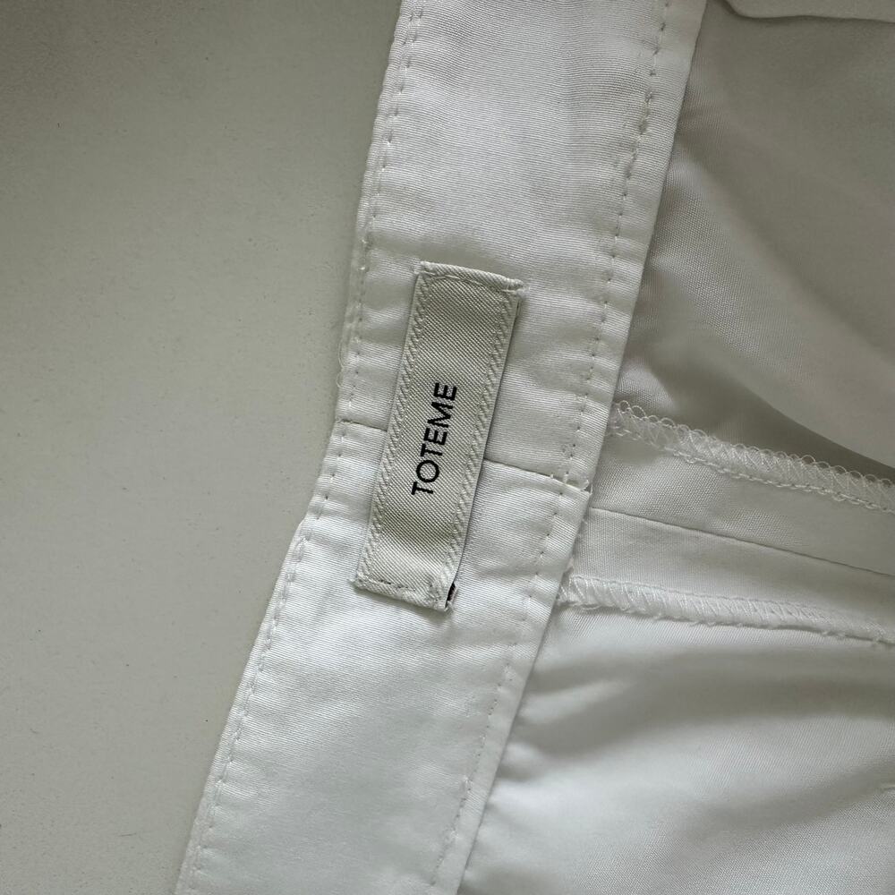 Toteme Twisted-Seam Cotton Straight Leg Pants NWOT - Picture 7 of 7